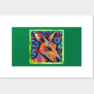 rainbow kangaroo Posters and Art